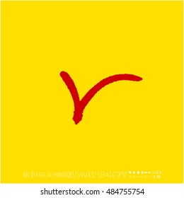 Alphabet & number / handwriting - vector