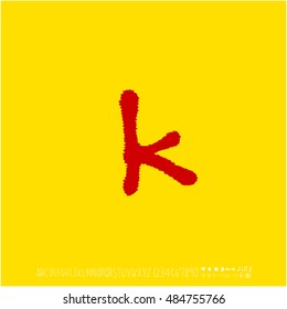 Alphabet & number / handwriting - vector