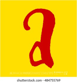 Alphabet & number / handwriting - vector