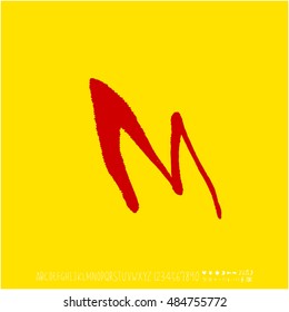 Alphabet & number / handwriting - vector