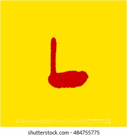 Alphabet & number / handwriting - vector