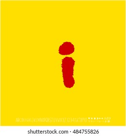 Alphabet & number / handwriting - vector