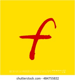 Alphabet & number / handwriting - vector