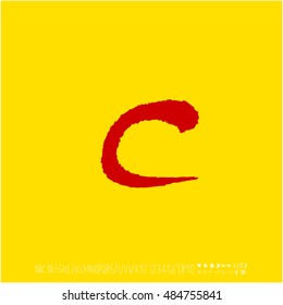 Alphabet & number / handwriting - vector