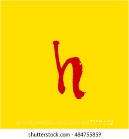 Alphabet & number / handwriting - vector
