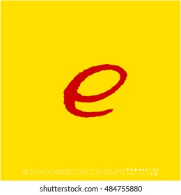 Alphabet & number / handwriting - vector