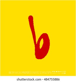 Alphabet & number / handwriting - vector