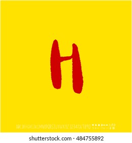 Alphabet & number / handwriting - vector