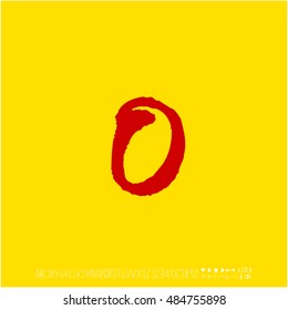 Alphabet & number / handwriting - vector