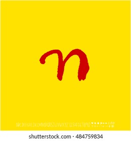 Alphabet & number / handwriting - vector