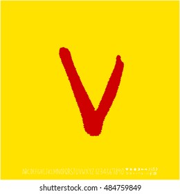 Alphabet & number / handwriting - vector
