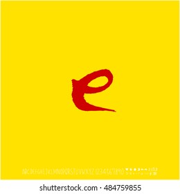Alphabet & number / handwriting - vector