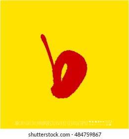 Alphabet & number / handwriting - vector