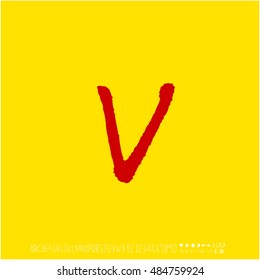 Alphabet & number / handwriting - vector
