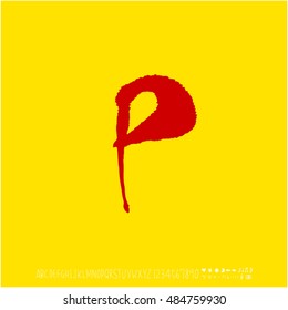 Alphabet & number / handwriting - vector