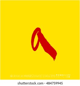 Alphabet & number / handwriting - vector