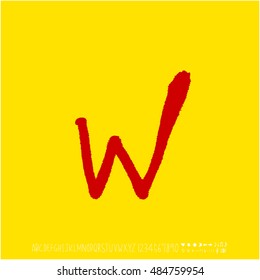 Alphabet & number / handwriting - vector