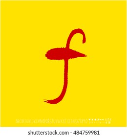 Alphabet & number / handwriting - vector