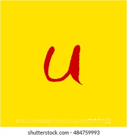 Alphabet & number / handwriting - vector