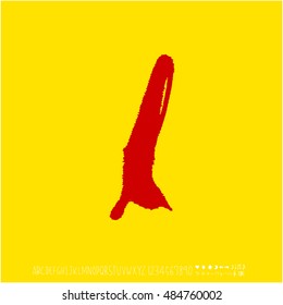 Alphabet & number / handwriting - vector
