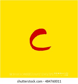 Alphabet & number / handwriting - vector