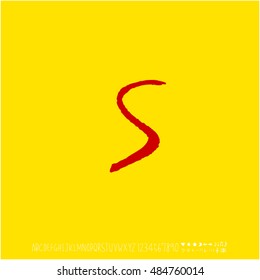 Alphabet & number / handwriting - vector