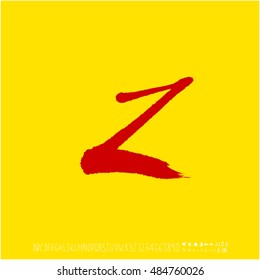 Alphabet & number / handwriting - vector