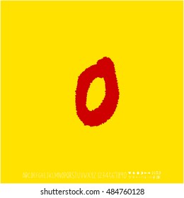 Alphabet & number / handwriting - vector