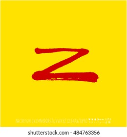Alphabet & number / handwriting - vector