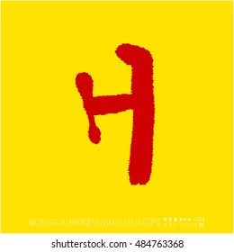 Alphabet & number / handwriting - vector