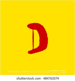 Alphabet & number / handwriting - vector