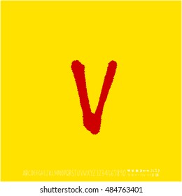 Alphabet & number / handwriting - vector