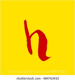 Alphabet & number / handwriting - vector