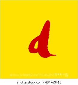 Alphabet & number / handwriting - vector