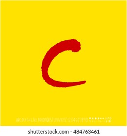 Alphabet & number / handwriting - vector