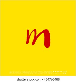 Alphabet & number / handwriting - vector