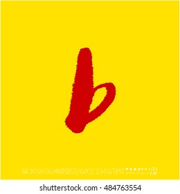 Alphabet & number / handwriting - vector