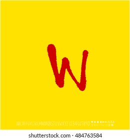 Alphabet & number / handwriting - vector