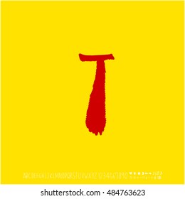 Alphabet & number / handwriting - vector
