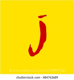 Alphabet & number / handwriting - vector