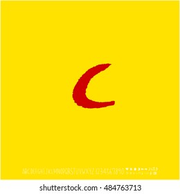 Alphabet & number / handwriting - vector