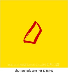 Alphabet & number / handwriting - vector