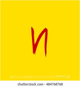 Alphabet & number / handwriting - vector