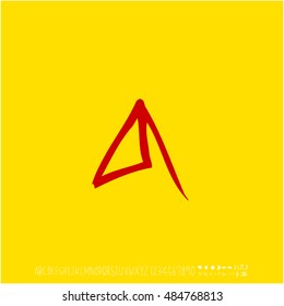 Alphabet & number / handwriting - vector