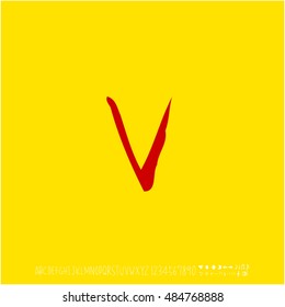 Alphabet & number / handwriting - vector