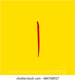 Alphabet & number / handwriting - vector