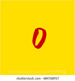 Alphabet & number / handwriting - vector