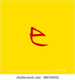 Alphabet & number / handwriting - vector