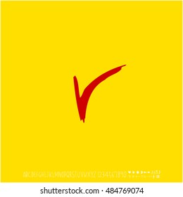 Alphabet & number / handwriting - vector