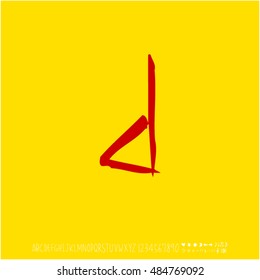 Alphabet & number / handwriting - vector